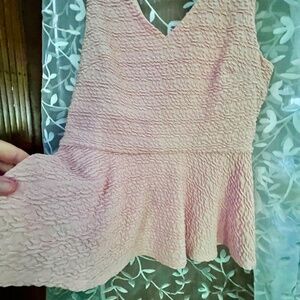 Peplum Top in Peach fully lined S or Med.